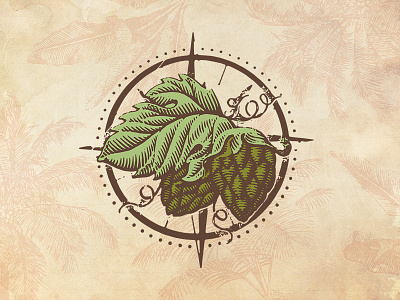 The Hop Voyagers Logo beer branding identity illustration logo vintage