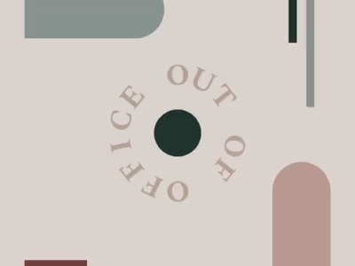 Out of Office gif illustration type