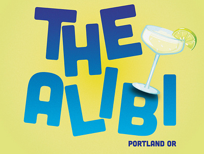 The Alibi design graphic design illustration logo simple ty typography vector