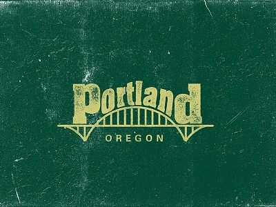 Portland distressed illustration oregon portland typography vintage