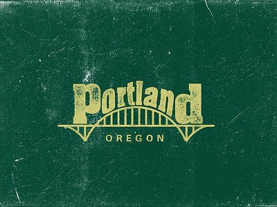 Portland distressed illustration oregon portland typography vintage