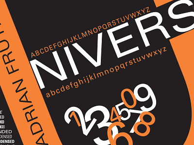 Univers Type Poster font poster screen print screen printing typeface univers