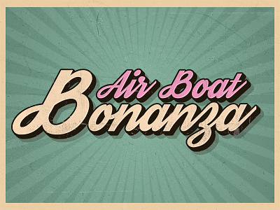 Air Boat Bonanza Card boardgames design graphic script typography
