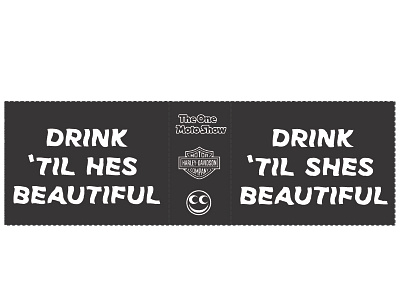 Drink til they beautiful design koozie motorcycles typography