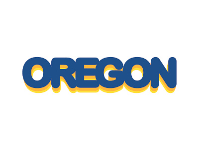 Oregon colors round thick type typography