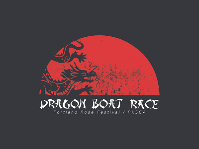 Dragon Boat Race asian dragon illustration pdx portland simple
