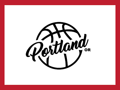 Basketball Portland basketball illustration pdx portland simple typography