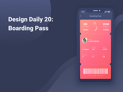 Design Daily 20 - Boarding Pass