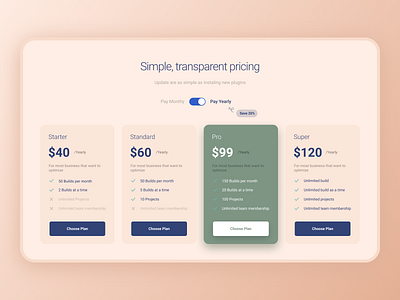 Design Daily 26 - Pricing Page clean daily 100 challenge dailyui pricing page simple design ui deisgn