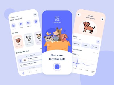 🐶App Pets Care clean dailyui layout design simple design ui deisgn