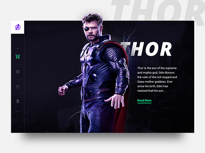 Marvel Character design layouts simple design ui deisgn ux design web webdesign