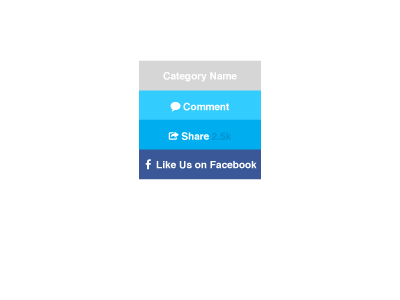 Social Sharing Module flat ui ux design