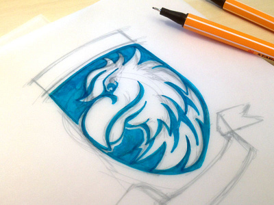 Raven Sports Logo logo sketch sports