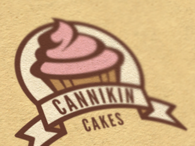 Cannikin Cakes Logo branding cupcake logo start up