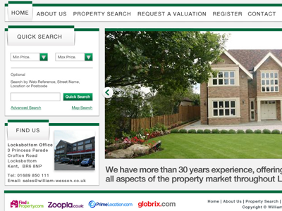 Estate Agency Website web design website