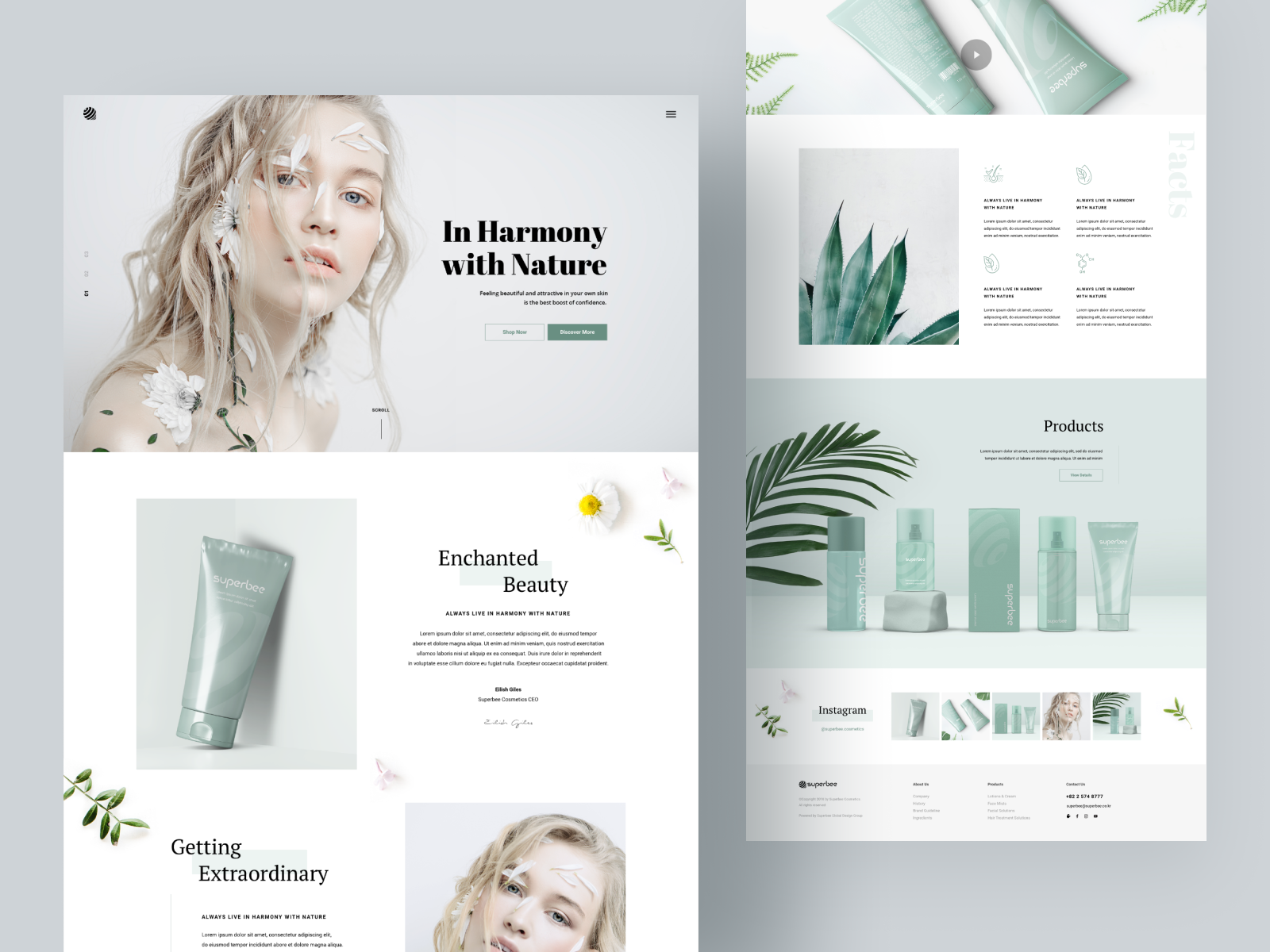 Skincare Products Website by Lynn Pasrapun on Dribbble