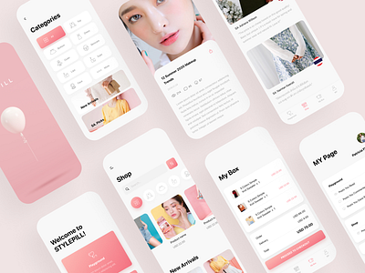 Stylepill Fashion & Beauty Store Mobile App app app design app ui beauty cosmetics e comerce ecommerce fashion interface iphone layout mobile app online shop online shopping ui ux