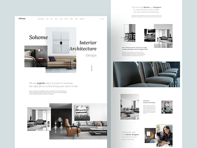 Sohome Interior Architecture Design Homepage architechture clean design design ecommerce furniture homepage interface interior layout main page minimal service ui web design website