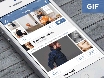 Vk Concept for iOS7 animation app eleken gif ios7 ipad iphone 5 mobile social transition ui vk