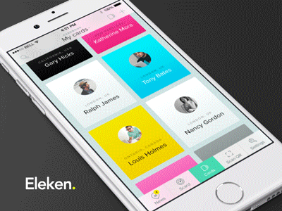 Cardsaround iOS App Animation animation app cards eleken ios8 iphone iphone6 mobile search social ui ux