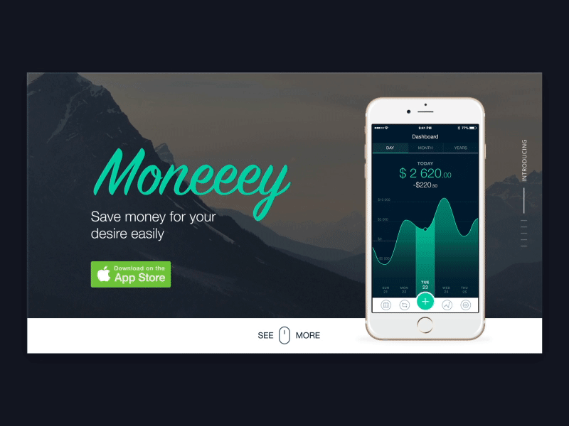 [WIP] Expenses Manager iOS App animation expenses finance ios landing page management money tracker ui video