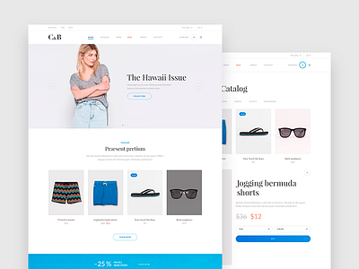 C&B | eCommerce catalogue clothes ecommerce grid main page shop store ui web web design