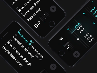 SongBook app dark guitar ios karaoke music song tablature ui ux