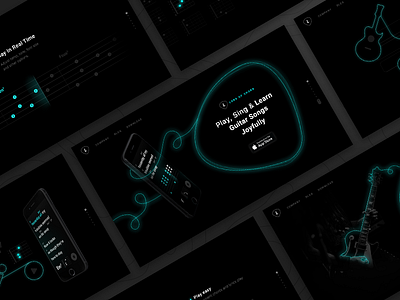 SongBook Landing Page app guitar ios karaoke landing page music song tablature ui ux