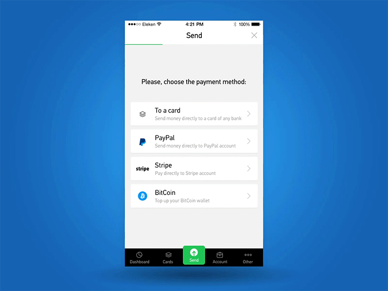 Sending Money animation finance ios money purchase sending transfer ui ux