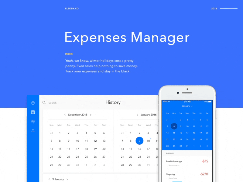 Expenses Manager | Behance Case Study