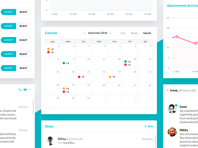 Welpy Dashboard appointment calendar eleken health mental profile schedule support ui ux web welpy