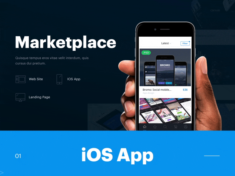Marketplace App animation app behance eleken landing marketplace mobile ui ux web