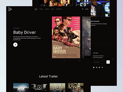 Movies Landing Web eleken landing layout movies service ui ux web