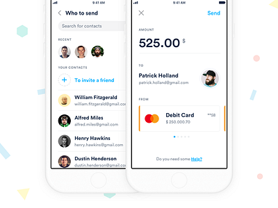 Finance App p.1 app card eleken finance financial mobile money transfer ui ux