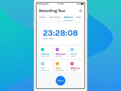 Ski App Technics analytics app data eleken metric mobile record ski speed statistics technics track