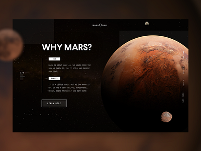 Mars One Web Page eleken explore futuristic interactive mars mars one page planet redesign web