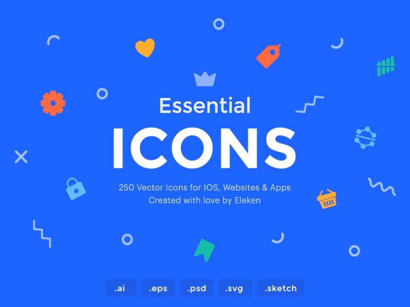 Essential Icons Set ai animation download eleken finance fingerprint food icon set psd icon kit security sketch traveling