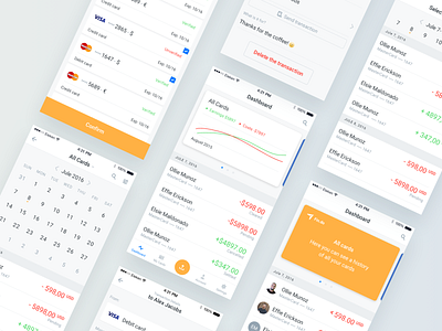 Findo | Card to Card Transfers analytics calendar creditcard dashboad ios mastercard mobile payment ui ux visa