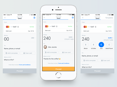 Findo | Card to Card Transfers app design creditcard ios payment transaction transfer ui ux