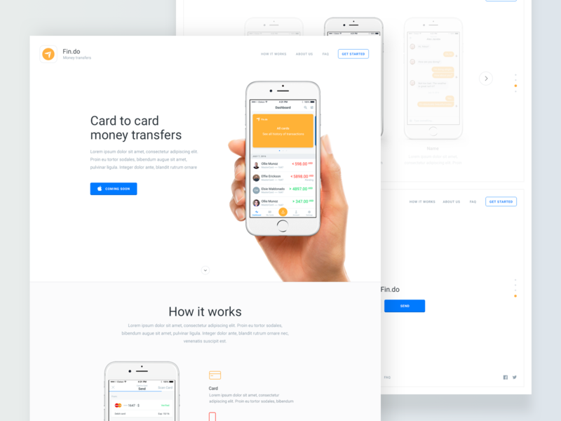 Findo | Card to Card Transfers credit credit card landing mastercard money transfer payment payment app ui ux web