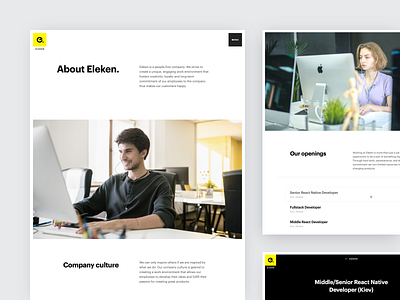 Eleken | Company Pages about agency animation careers company eleken landing ui ux web