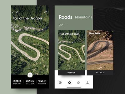 Roads app eleken ios mobile search slider ui ux