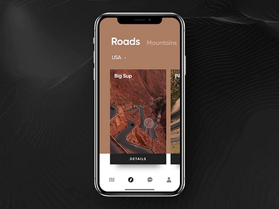 Roads Animation animation app eleken ios location mobile roads slider ui ux