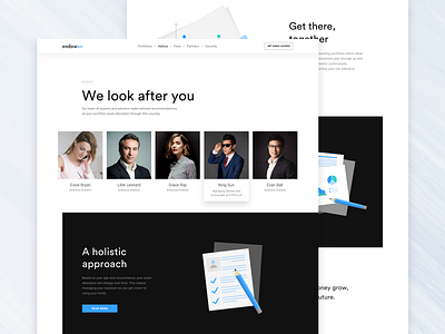 endowus.com website redesign corporate credit endow finance finance business illustration invest investments landing site web