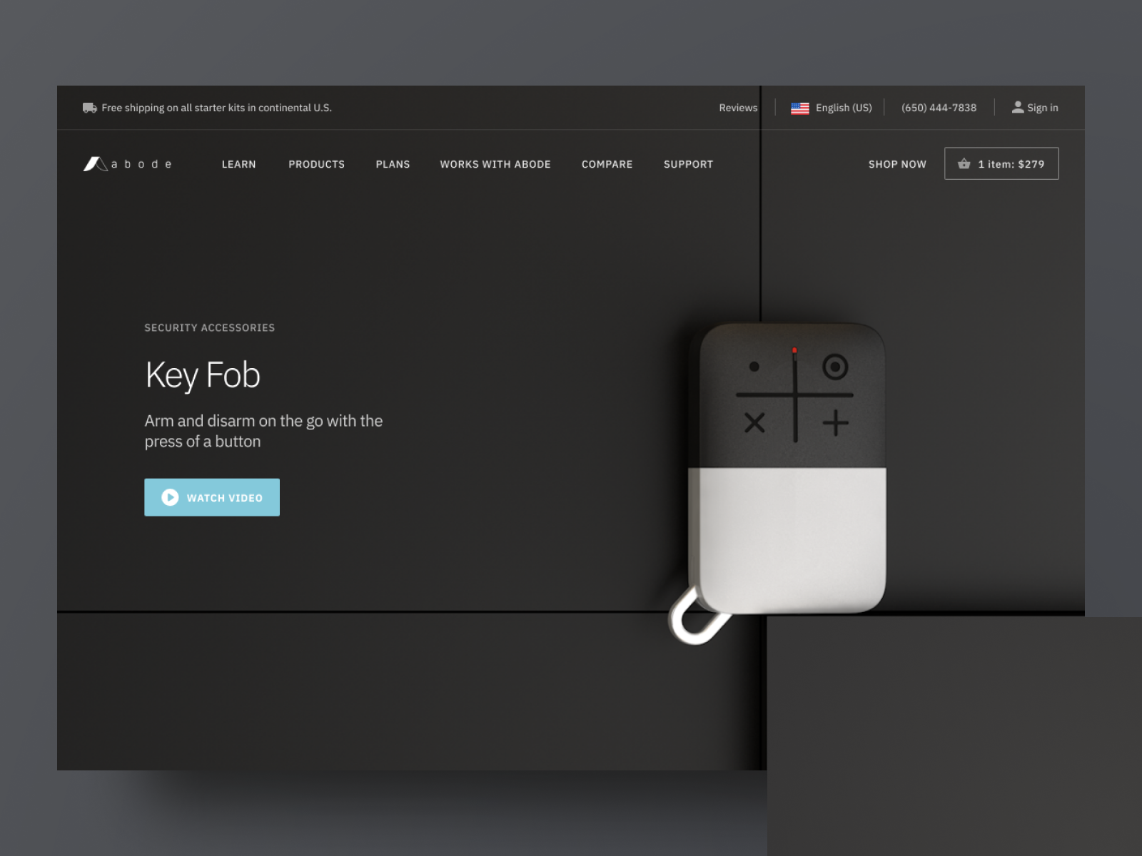 Abode Product Page Keyfob By Eleken On Dribbble