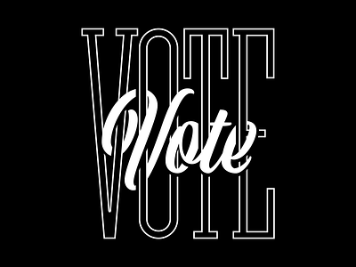 Vote 1 design illustration type typography vector