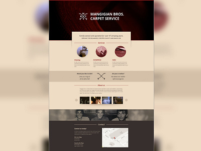 Mangigian Bros. Carpet Service Website design red website