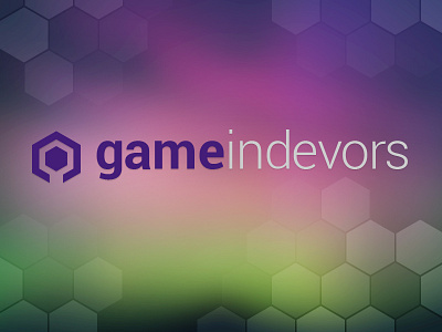 gameindevors Logo design hexagon logo purple