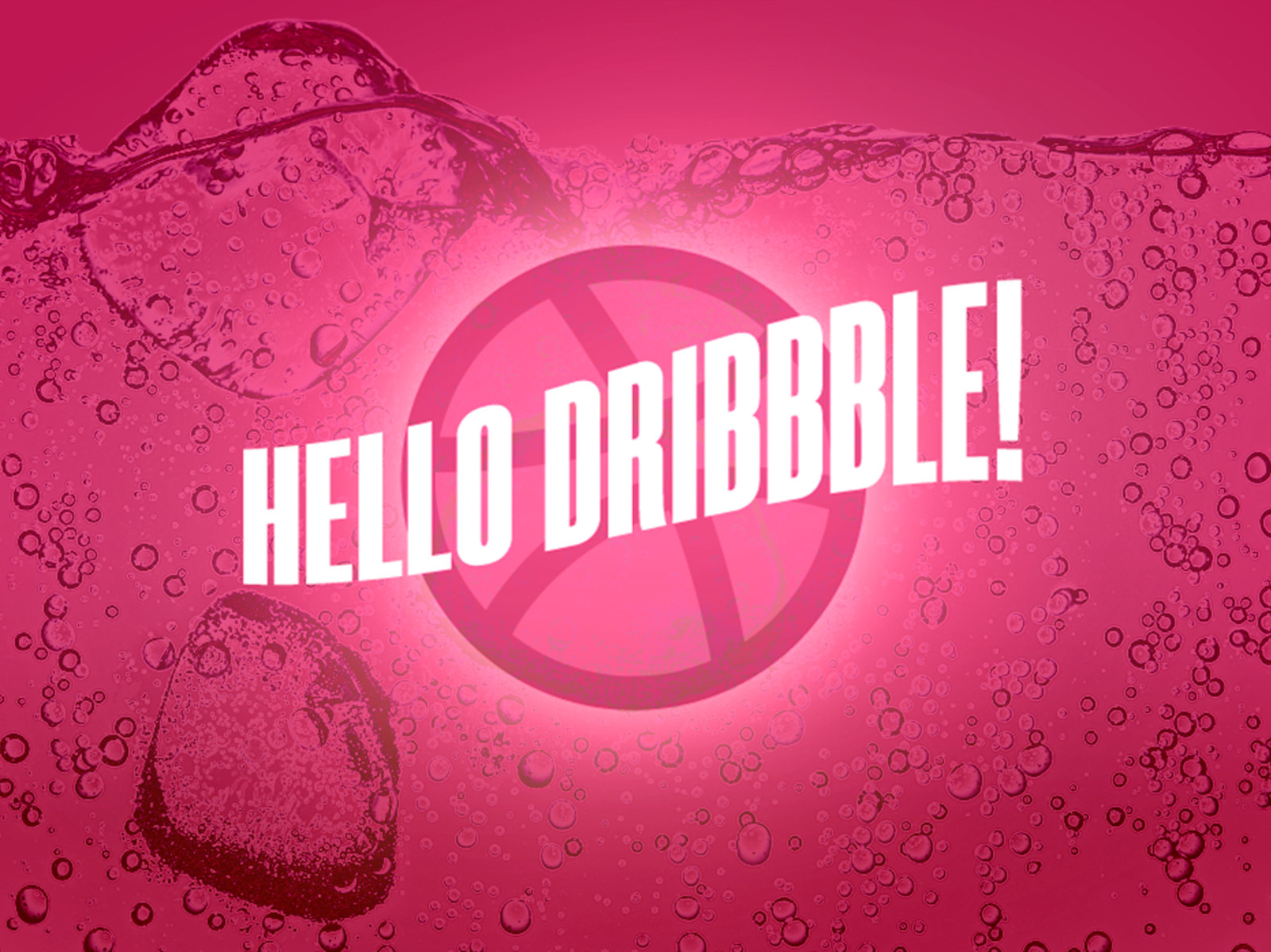 A Fresh Welcome - Hello Dribbble! adobe adobe illustrator bubbles design first first shots firstshot fresh freshness hello hello dribbble hello world illustration illustrator photoshop soda sparkling summer typography vector