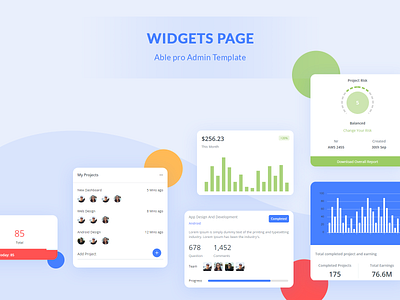 Widgets Page - Able Pro Admin Template